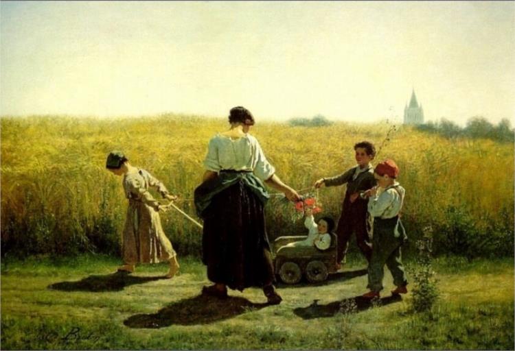 The Departure for the Fields, 1884 - Jules Breton