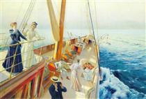 Yachting in the Mediterranean - Julius Stewart