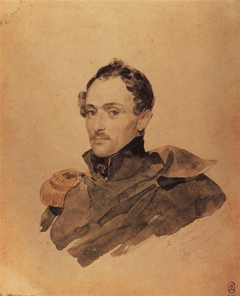 Portrait of Captain A. M. Kostinich, 1835 - Karl Pawlowitsch Brjullow