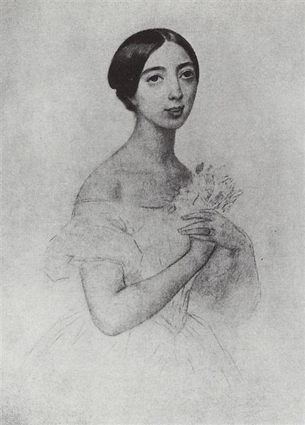 Portrait of the Singer Pauline Viardot Garcia, 1844 - Karl Pawlowitsch Brjullow