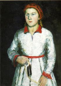 Portrait of Artist s Daughter - Kazimir Malevich
