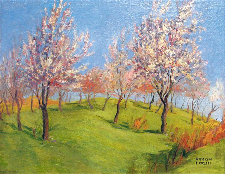 Blooming Apple Trees - Kimon Loghi
