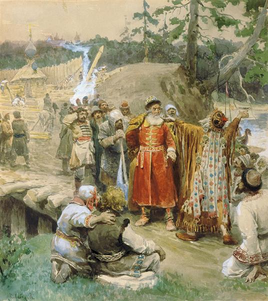 The development of new lands by Russian, 1904 - Klavdi Lébedev