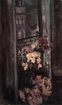 A Parisian Balcony - Konstantin Korovin