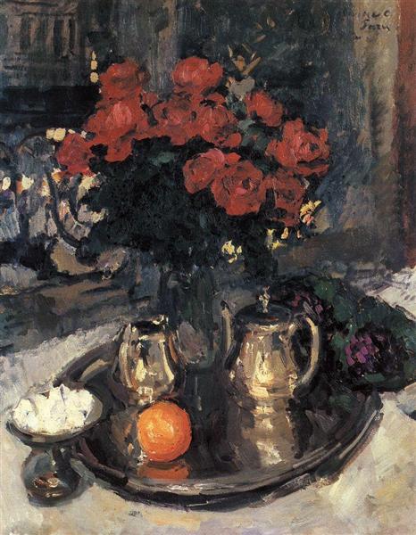 Roses and violets, 1912 - Костянтин Коровін