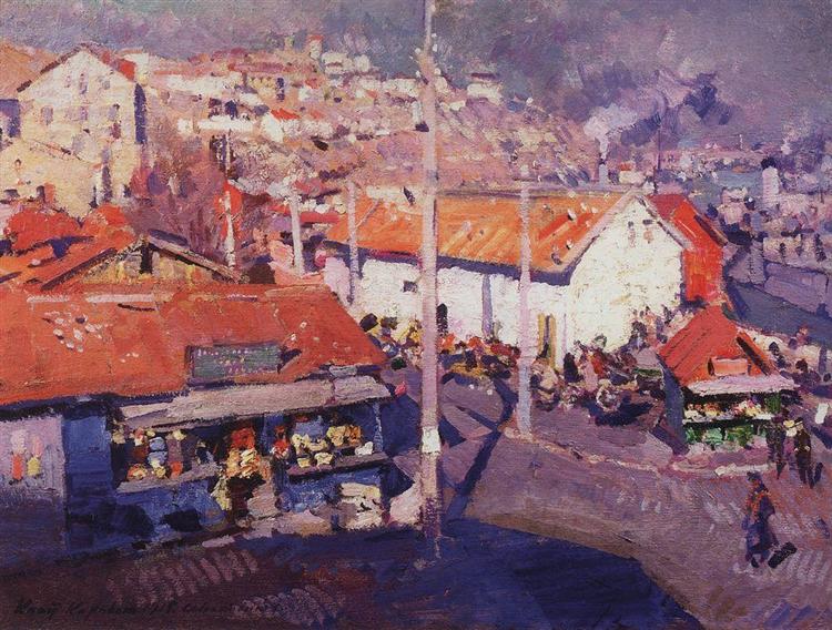 Севастопольский базар, 1915 - Константин Коровин