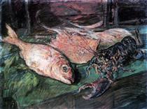 Still Life with Lobster - Konstantin Alexejewitsch Korowin
