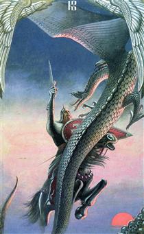 Dobrynya's battle with a dragon - Konstantin Vasilyev