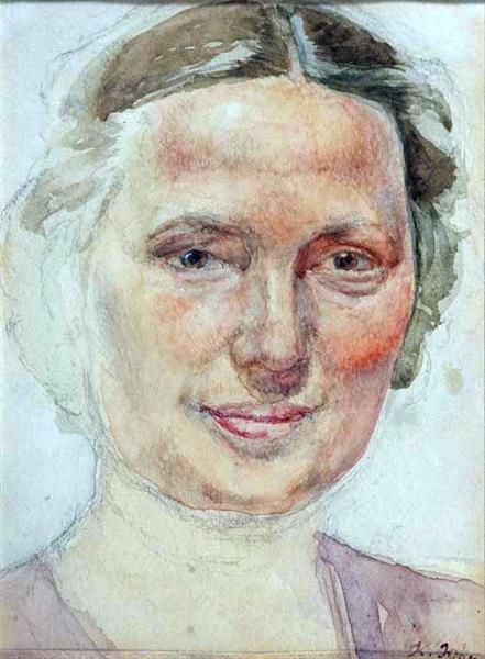 Portrait of K.A. Yuon, artist's wife - Konstantin Yuon