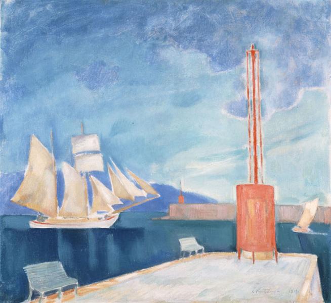The Harbor of Kalamata, 1911 - Константинос Партенис