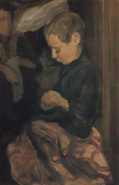 Boy, c.1900 - Kusma Sergejewitsch Petrow-Wodkin