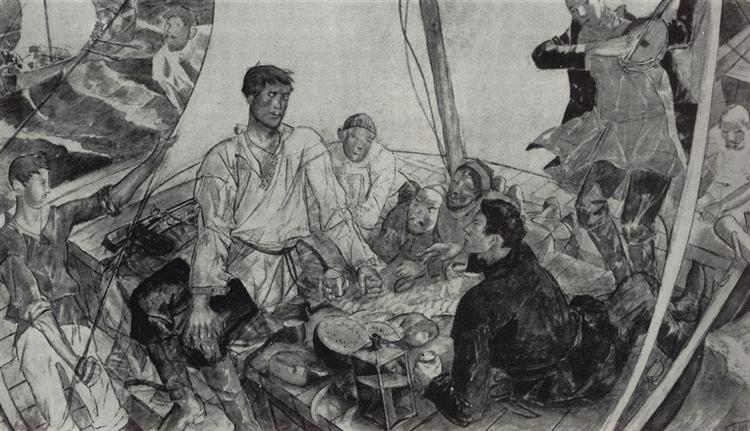 Sketch panel Stepan Razin, 1918 - Kuzma Petrov-Vodkin