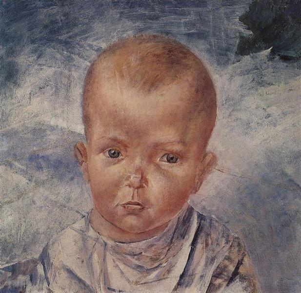The daughter of an artist, 1923 - Kuzma Petrov-Vodkin - WikiArt.org