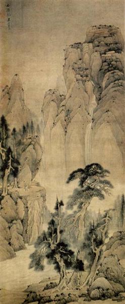 Pines and the Waterfall - Лань Ин