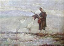 The girl and the goat - Поліхроніс Лембесіс