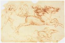 Galloping Rider and other figures - Leonardo da Vinci