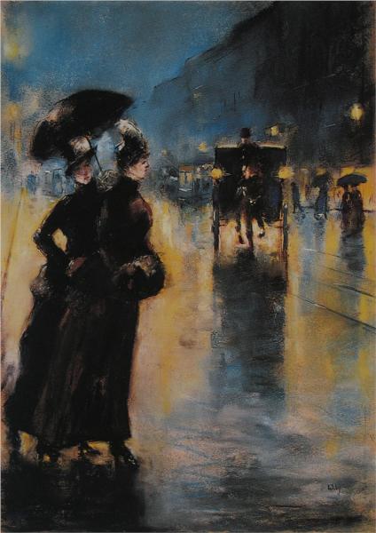 Nachtbeleuchtung, 1899 - Lesser Ury