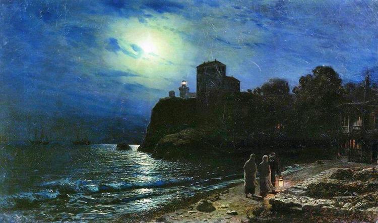 Moonlit night by the sea, 1886 - Lew Felixowitsch Lagorio