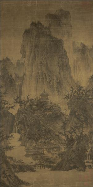 A Solitary Temple Amid Clearing Peaks, 960 - Li Cheng