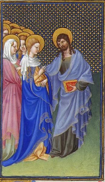 David Foresees the Mystic Marriage of Christ and the Church - Limbourg brothers