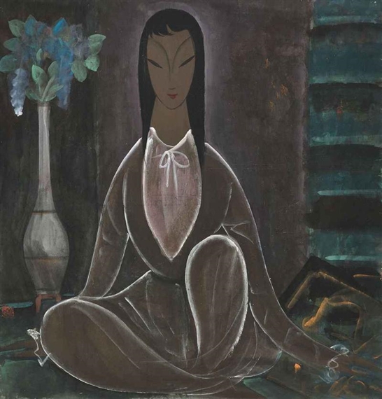 Seated Lady - Lin Fengmian