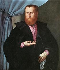 Portrait of a Man in Black Silk Cloak - Лоренцо Лотто