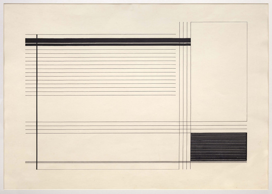 Composição - linhas horizontais, 1950 - Lothar Charoux