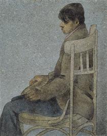 Seated Boy - Louay Kayyali
