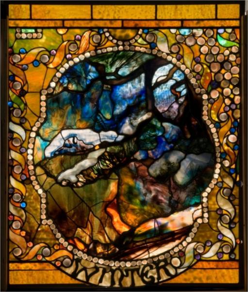 Winter panel from the Four Seasons window, 1900 - Louis Comfort Tiffany