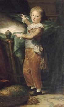 Dauphin Louis Joseph Xavier of France, second child and first son of King Louis XVI. of France and Queen Marie Antoinette of France, grandson of Empre - Louise Elisabeth Vigee Le Brun