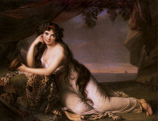 Lady Hamilton as Ariadne, 1790 - Louise Elisabeth Vigee Le Brun