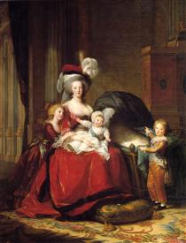 Marie-Antoinette de Lorraine-Habsbourg, reine de France et ses enfants - Élisabeth Vigée Le Brun