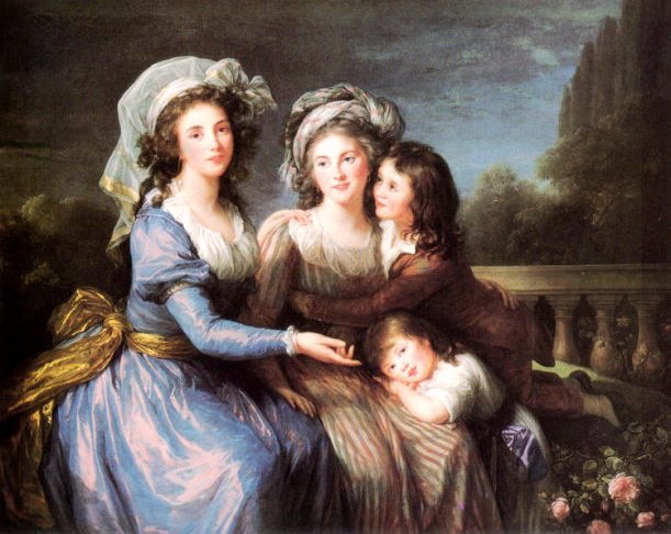 The Marquise de Pezay, and the Marquise de Rougé with Her Sons Alexis and Adrien, 1787 - Élisabeth Vigée Le Brun