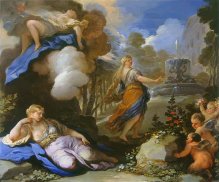 Psyche Transported and Discovering Cupid's Palace, 1697 - Лука Джордано