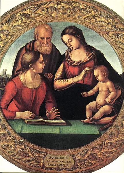 Holy Family with St. Catherine, 1490 - 1492 - Luca Signorelli