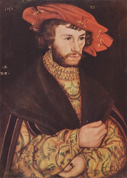 Portrait of a young man in hat, 1521 - 老盧卡斯·克拉納赫