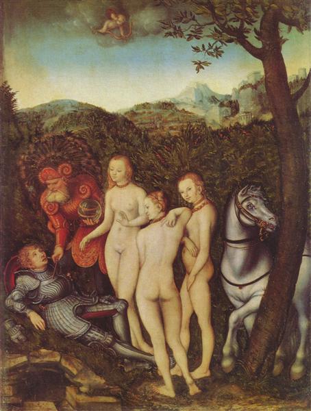 The Judgment of Paris, 1527 - 老盧卡斯·克拉納赫
