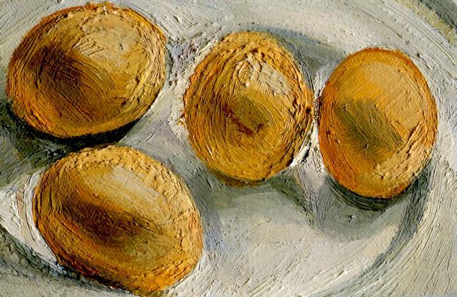 Четыре яйца на тарелке, 2002 - Люсьен Фрейд