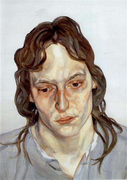 Голова девушки, 1975 - 1976 - Люсьен Фрейд