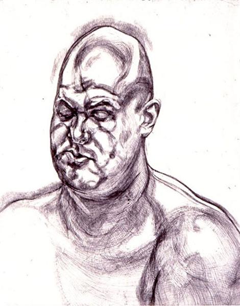 Large Head, 1993 - Луціан Фройд