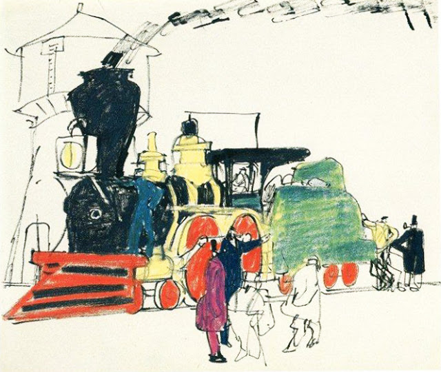 Steam Train, 1908 - Лионель Фейнингер