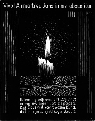 Emblemata - Candle Flame, 1931 - Мауриц Корнелис Эшер