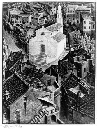 Nonza, Corsica, 1934 - Maurits Cornelis Escher