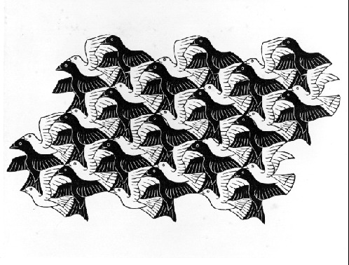 Регулярний розподіл площини пташками, 1949 - Мауріц Корнеліс Ешер