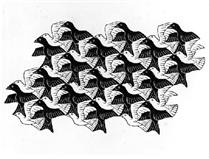 Regular Division of The Plane with Birds - Maurits Cornelis Escher
