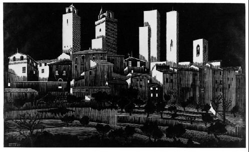 San Gimignano, 1923 - Мауриц Корнелис Эшер