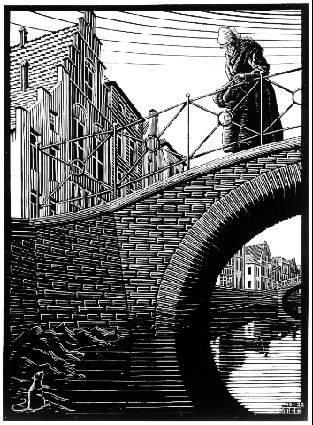 Схоластика (Міст), 1931 - Мауріц Корнеліс Ешер