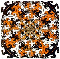 Smaller & Smaller Colour - M.C. Escher