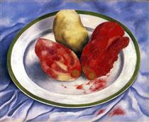 Tunas (Still Life with Prickly Pear Fruit) - Frida Kahlo