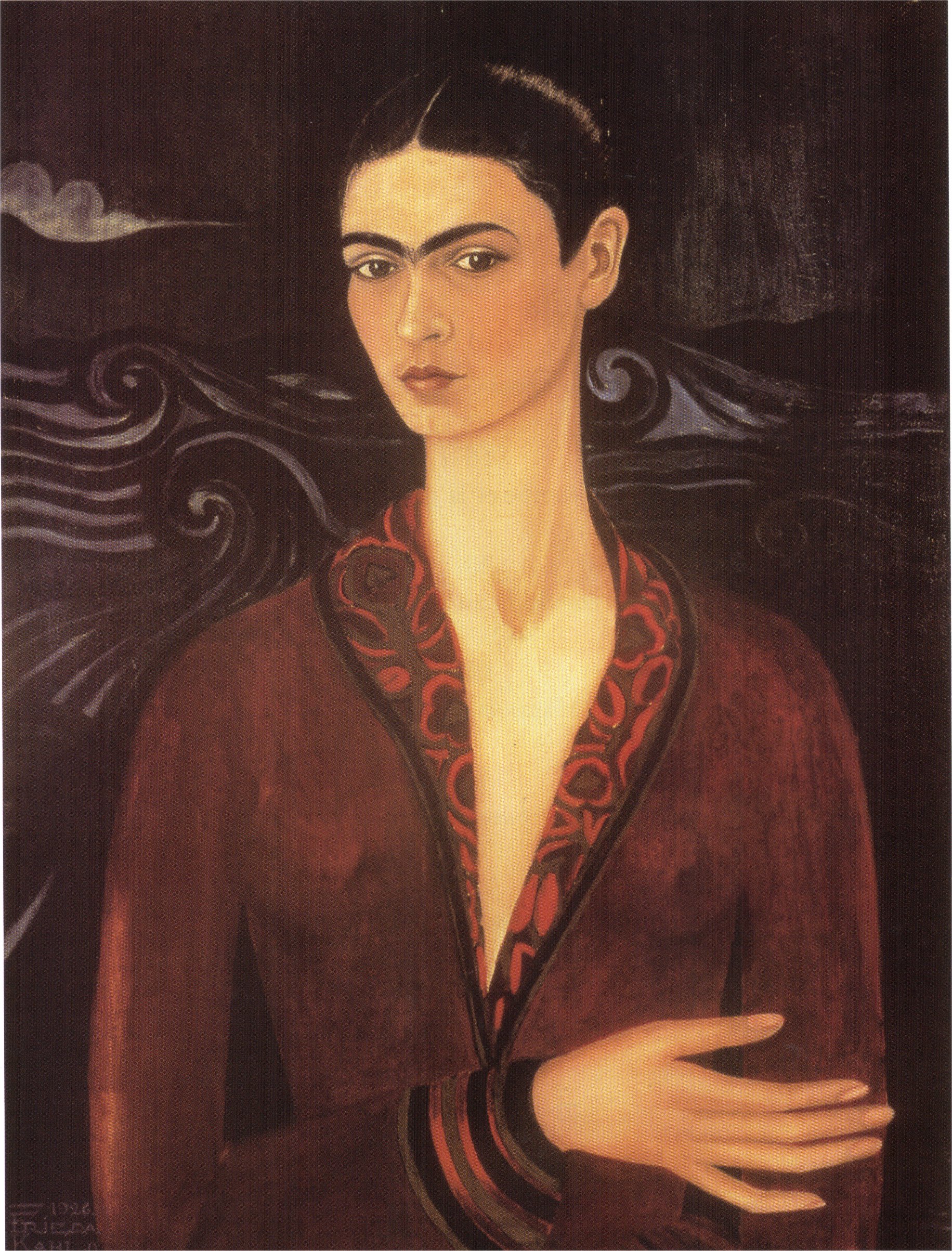 Selfportrait in a Velvet Dress, 1926 Frida Kahlo